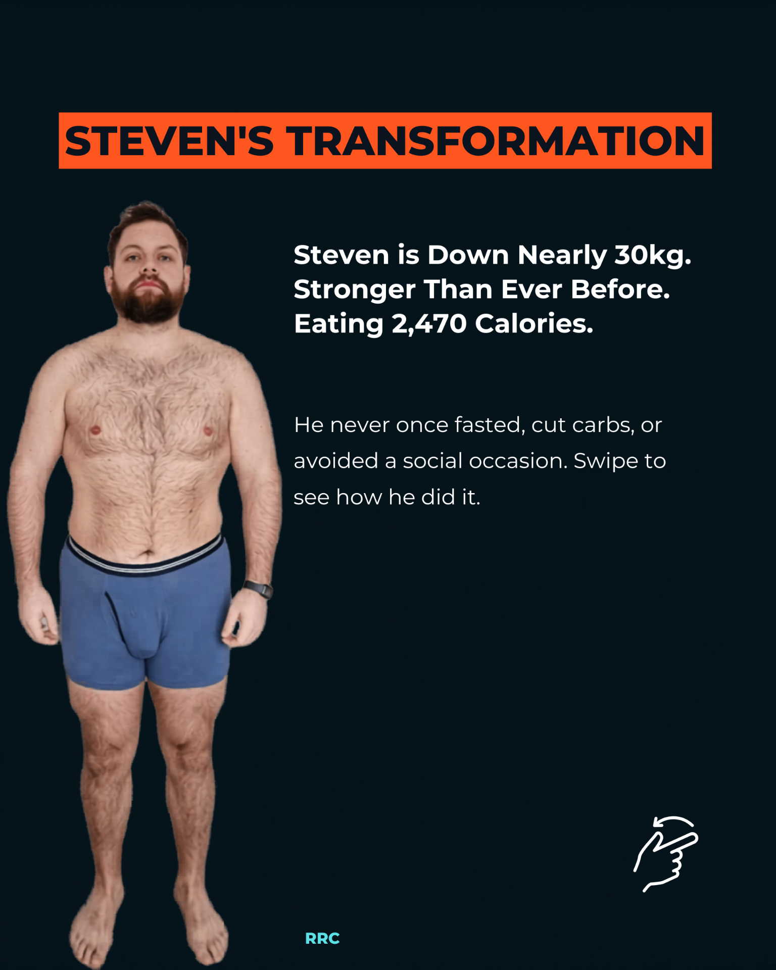 Steven's transformation - 30kg lost in 30 weeks